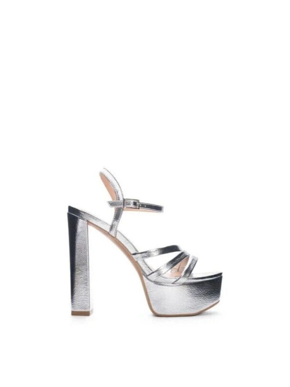 Chinese Laundry NEW "Amella" anke Strap silver paltform sandal heel